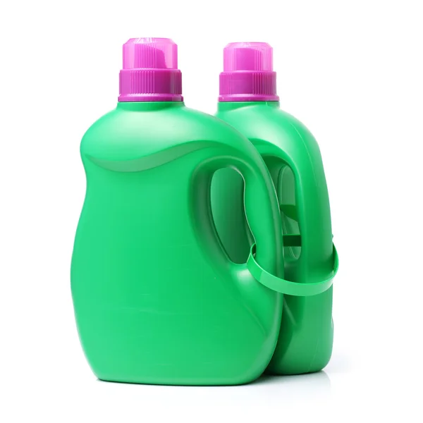 Plastic detergent containers — Stock Photo, Image