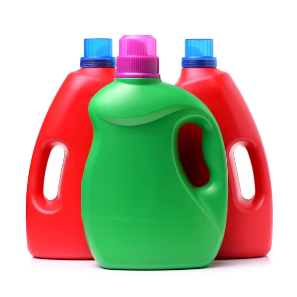 Conjunto de recipientes de plástico colorido — Fotografia de Stock