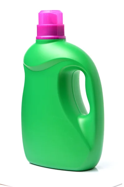 Green Plastic detergent container — Stock Photo, Image