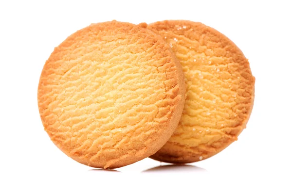İki sarı tereyağlı kurabiye — Stok fotoğraf