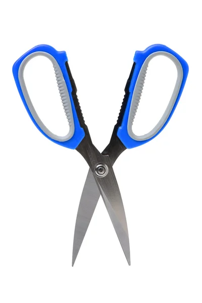 Scissors with blue handles — Stock Photo, Image