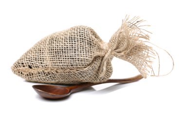 Bağları olan Hessian torba 