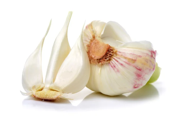 Fesh white cloves of garlic — Stock Photo, Image