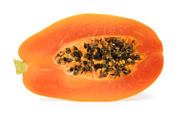 Tohumları ile taze papaya dilimlenmiş — Stok fotoğraf