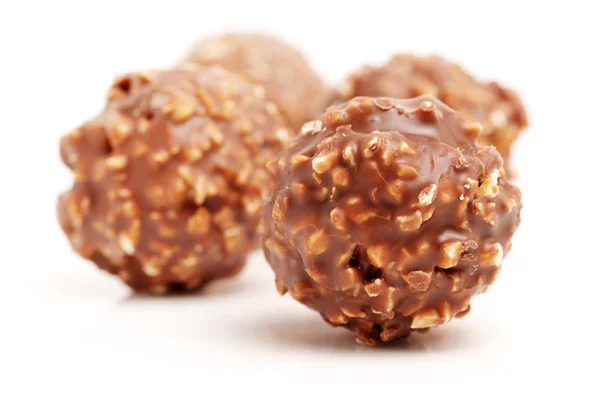 Chocolate candies with nuts — Stock Photo, Image