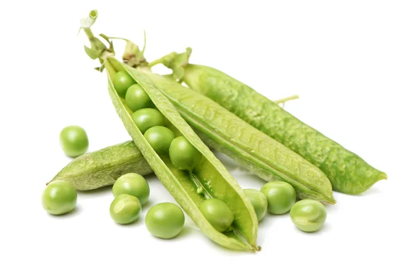 绿色豌豆荚和种子 — 图库照片