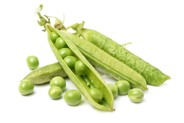 Vainas de guisantes verdes y semillas — Foto de Stock