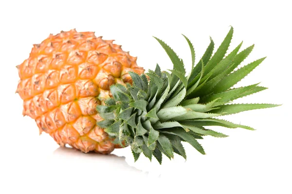 Whole pineapple with green leaves — Stock Photo, Image