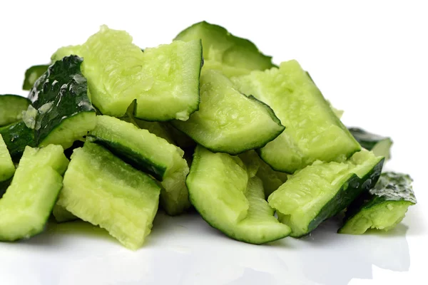 Stapel van gesneden komkommer — Stockfoto