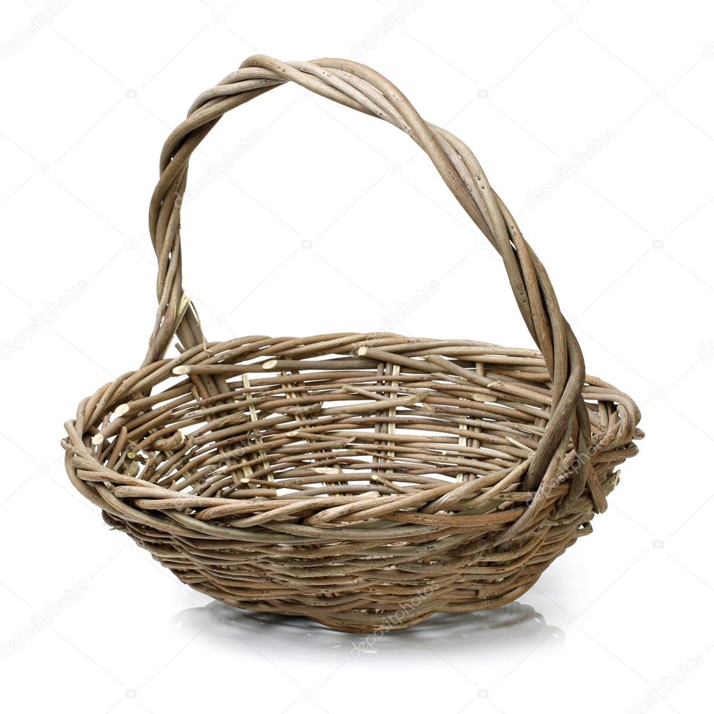 Empty basket on white