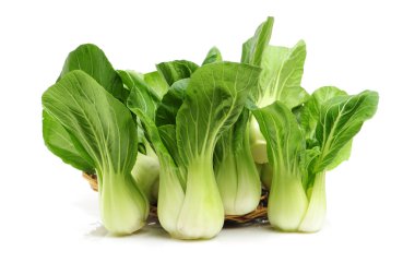 Pok Choi yeşil yaprakları