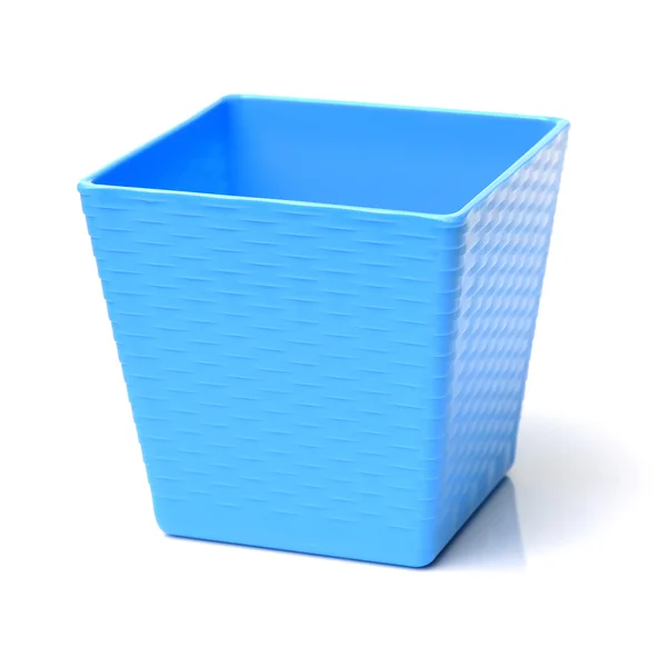 Single blue flower pot — Stock Photo, Image