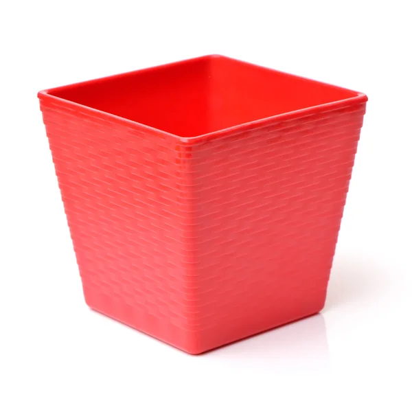 Single red flower pot — Stock Photo, Image