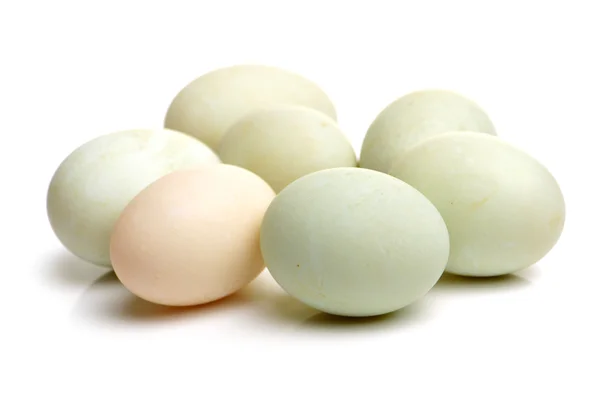 Pile of white eggs — Stock Photo, Image
