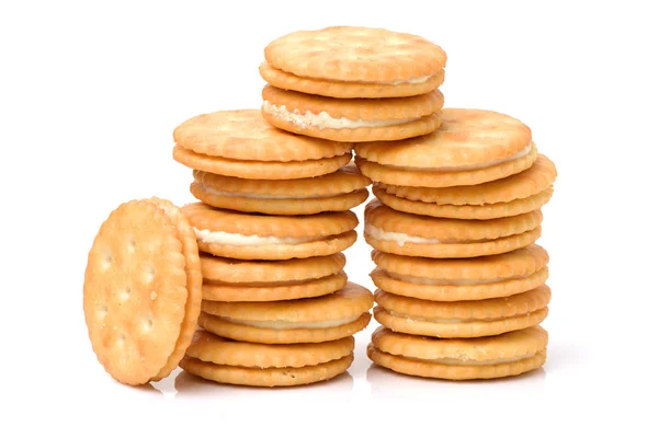 Stapels van ronde cookies — Stockfoto