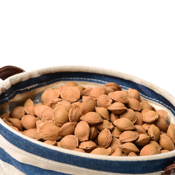 Stapel van abrikoos kernels — Stockfoto