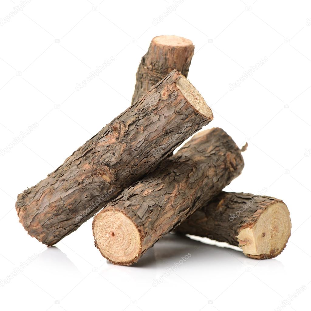 Sawn pine logs