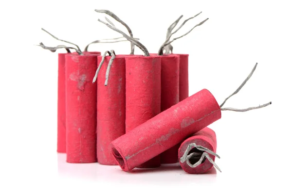 Pile of red firecrackers — Stock Photo, Image