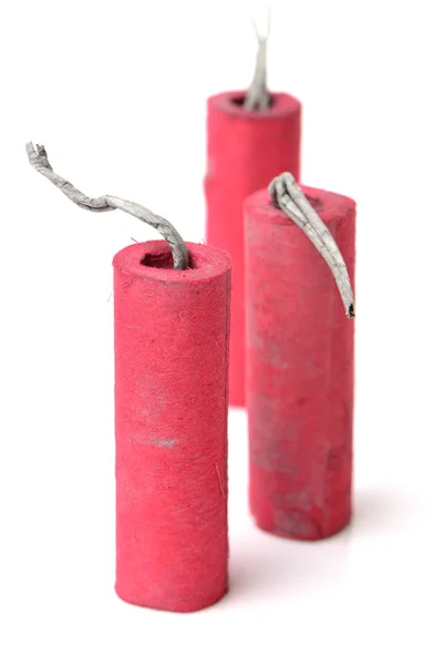 Haufen roter Feuerwerkskörper — Stockfoto