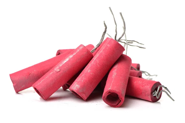 Pile of red firecrackers — Stock Photo, Image