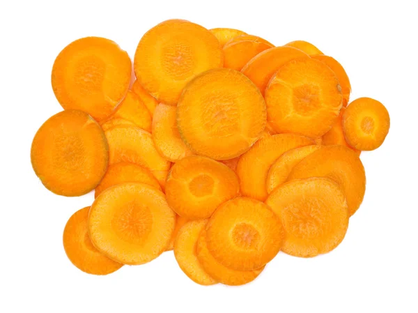 Thin slices of fresh carrot — Stock Photo, Image