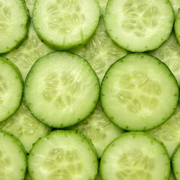 Rows of cucumber  slices — Stock Photo, Image