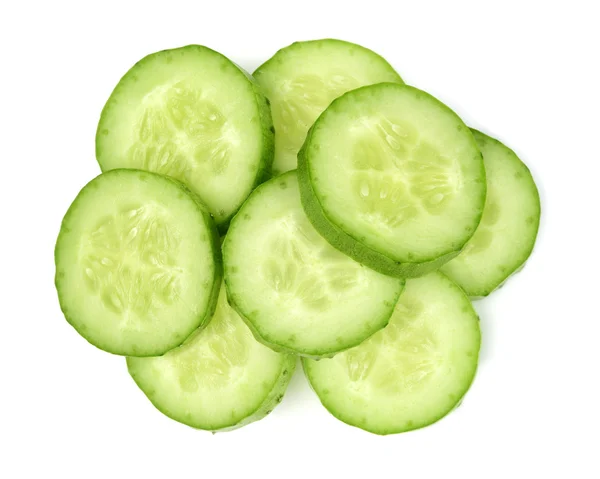 Pile of fresh cucumber  slices — Stock Photo, Image