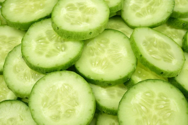 Pile of fresh cucumber  slices — Stock Photo, Image