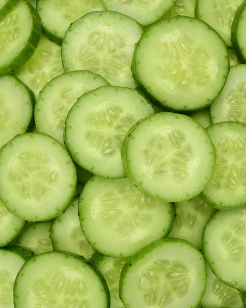 Pile of fresh cucumber  slices — Stock Photo, Image