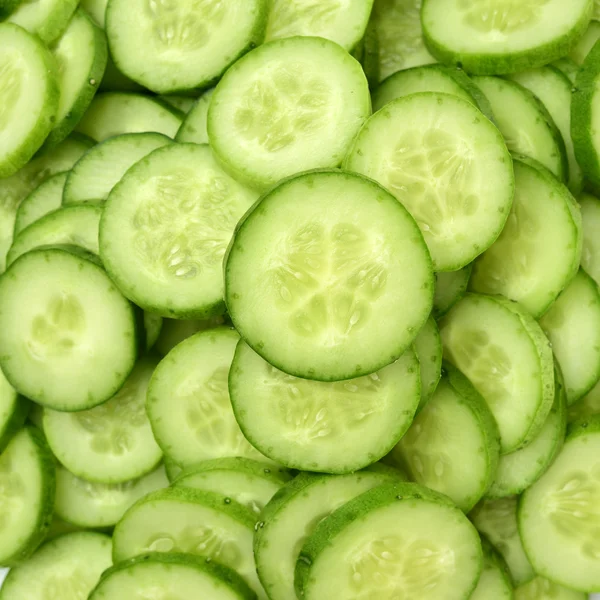 Pile of fresh cucumber  slices — Stock Photo, Image