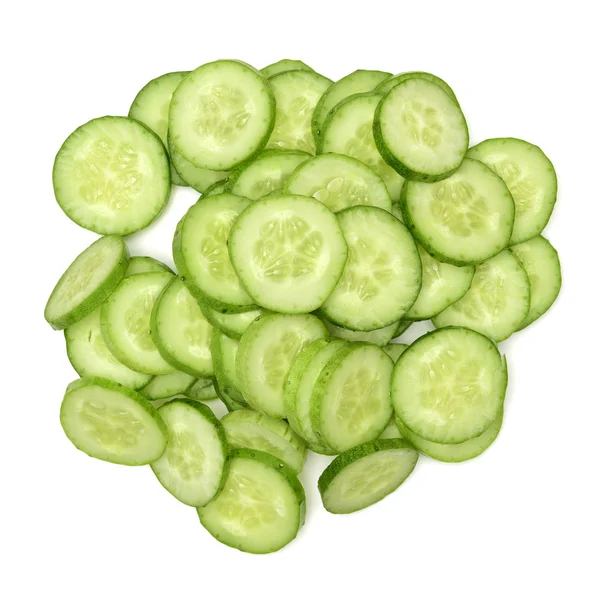 Pilha de fatias de pepino fresco — Fotografia de Stock