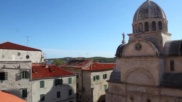 Sibenik, Croazia. Cattedrale di San Giacomo — Video Stock