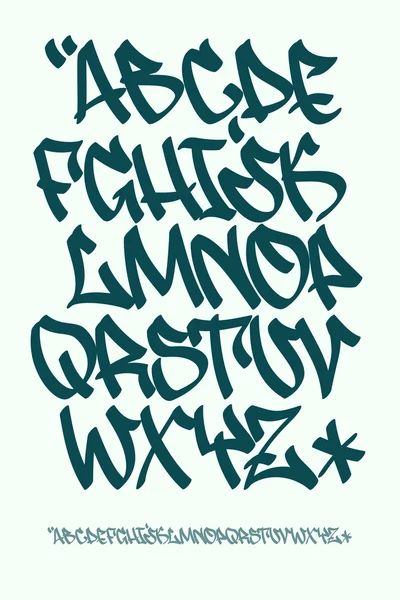 Graffiti font - Escrito a mano - Alfabeto vectorial — Archivo Imágenes Vectoriales