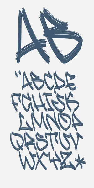 Graffiti font - Marker - Alfabeto vectorial — Archivo Imágenes Vectoriales