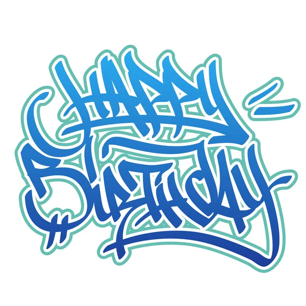Joyeux anniversaire style graffiti — Image vectorielle