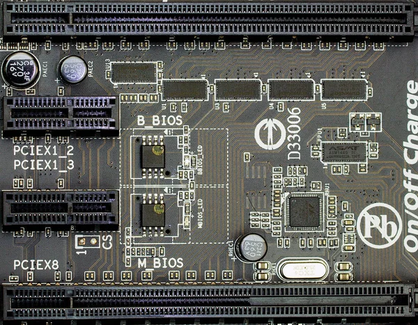 Chipset pozadí, makro — Stock fotografie