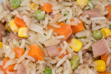 Fried Rice arka plan dokusu kadar kapatın