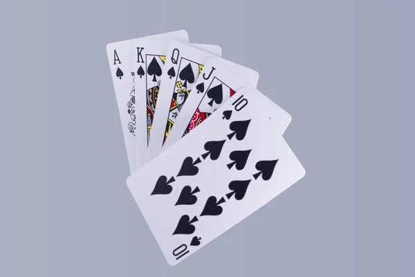 Poker Floş Royal iskambil — Stok fotoğraf