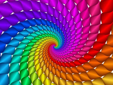 Psychedelic gökkuşağı sarmal doku arka plan
