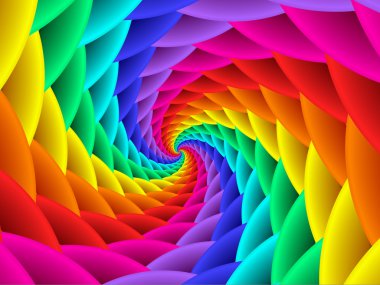 Psychedelic gökkuşağı sarmal doku arka plan