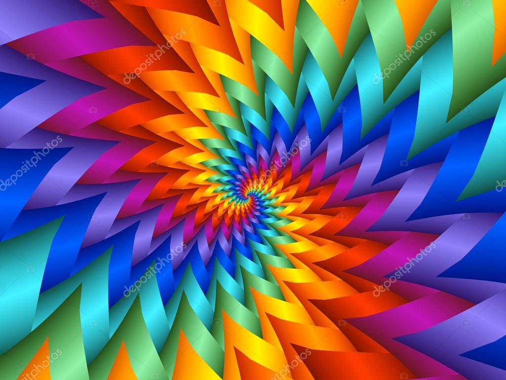 Sfondo a spirale arcobaleno psichedelico — Foto stock di © kittybitty  #98999178, image size:1024x768