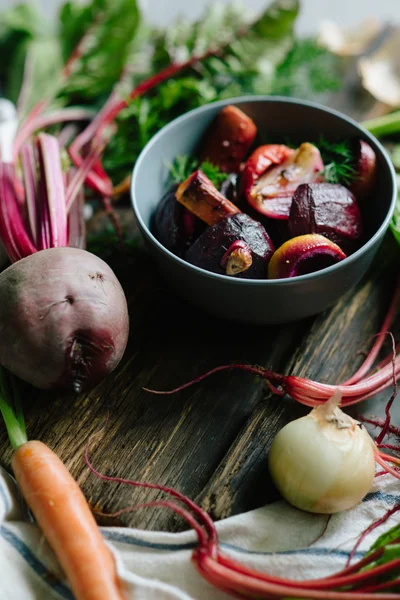 Печені овочі органічні — стокове фото