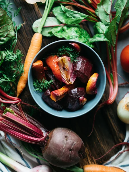 Roasted organic vegetables — Stock Photo, Image