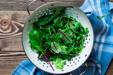 Taze yeşil salata karışımı