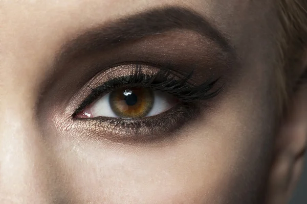 Close-up van oog make-up — Stockfoto