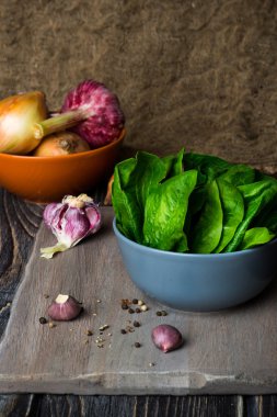 yeşil ıspanak yaprakları