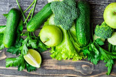 Taze yeşil sebzeler