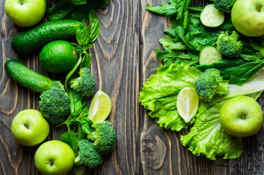 Taze yeşil sebzeler