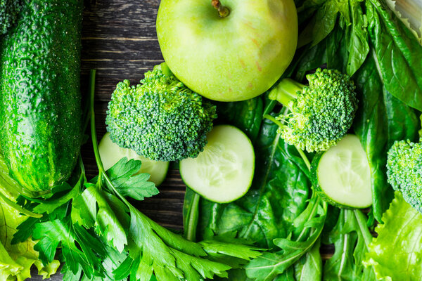 Fresh green vegetables