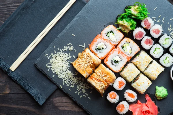 Various kinds of sushi — Stock Photo, Image